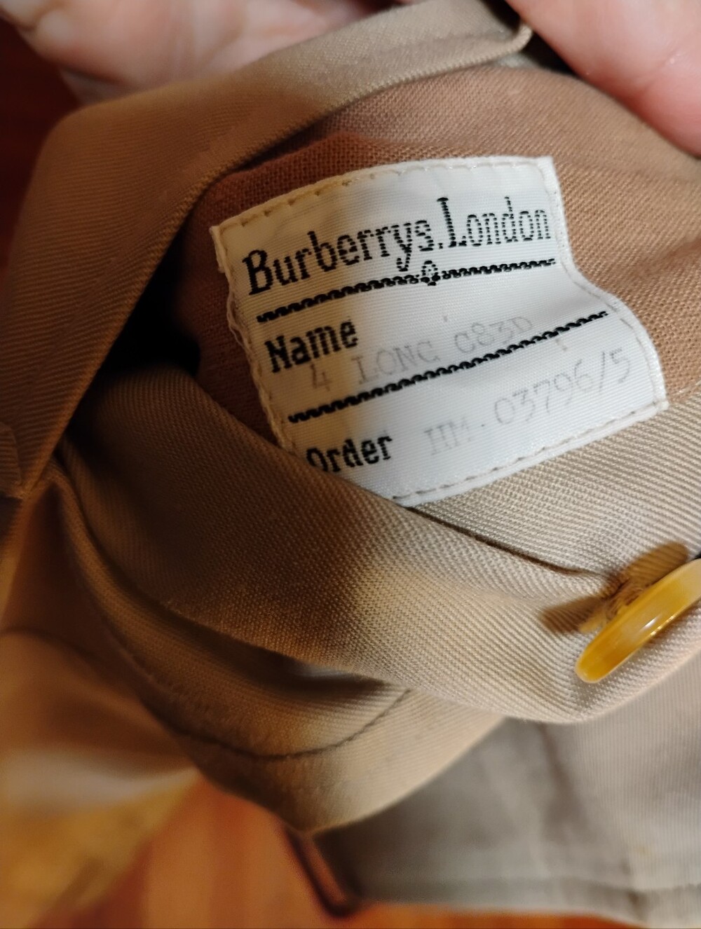 Vintage Burberry Khaki Double-Breasted Trench Coat with Signature Check Lining - Picture 6 of 10